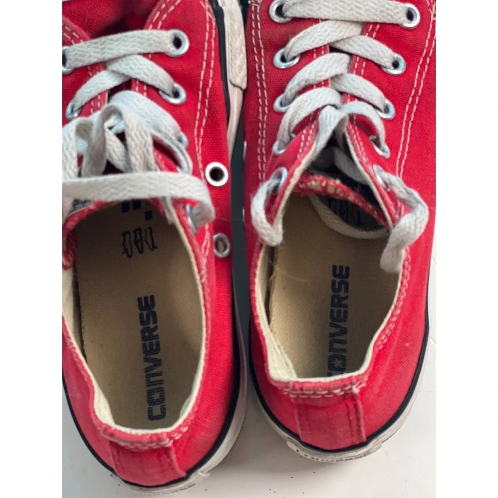 Converse Red Shoes Youth Sz 13 &‎ Revolution Black Shoes Sz 01 Sneakers Bundle